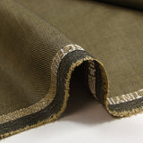 Tissu tailleur laine mélangée sergé noir et beige doré