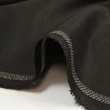 Tissu tailleur laine mélangée sergé noir et marron foncé