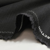 Tissu tailleur laine mélangée fantaisie anthracite fond noir
