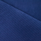 Sapphire ribbed polyester velvet