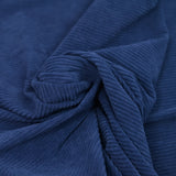 Sapphire ribbed polyester velvet