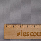 Velours côtelé coton 2 mm gris perle