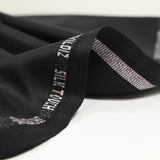 Tissu tailleur laine mélangée sergé noir