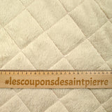 Velours de polyester côtelé matelassé envers sherpa vieux rose