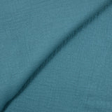 Double gaze irisée bleu fond bleu pétrole