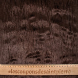 Jersey velours plissé marron rosé