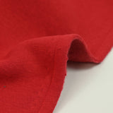 Tissu sweat minkee épais rouge