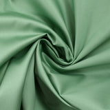 Almond green satin cotton poplin
