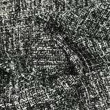 Tweed de polyester Lia blanc et noir
