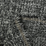 Tweed de polyester Lia blanc et noir