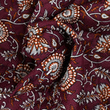 Coton matelassé double face Amayra camel et grenat au mètre