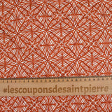 Coton matelassé double face Amayra camel et grenat au mètre