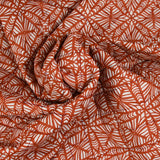 Coton matelassé double face Amayra camel et grenat au mètre