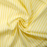 Coton tissé-teint Rudy rayé 3 mm jaune beurre fond blanc