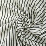 Coton tissé-teint Rudy rayé 3 mm noir fond blanc