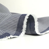 Jacquard de coton losange marine