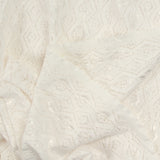 Dentelle polyester losange satiné blanc