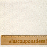 Dentelle polyester losange satiné blanc