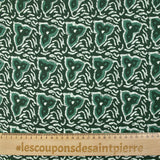 Coton batik imprimé Jodhpur fond vert foncé