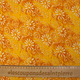 Coton batik imprimé Udaipur fond jaune
