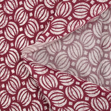 Coton batik imprimé Ghaziabad fond lie de vin