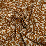 Coton batik imprimé Ghaziabad fond camel