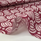 Coton batik imprimé Ghaziabad fond lie de vin