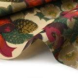 Cono de pino impreso Policotton y fondo de marfil de cinta