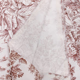 Piqué de coton toile de jouy marron