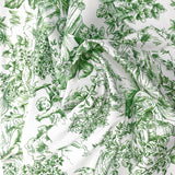 Piqué de coton toile de jouy vert