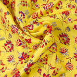 Crêpe de chine Claudia fond jaune