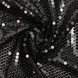 Black sequins on tulle