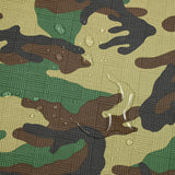 Satin de coton élasthanne camouflage vert et marron