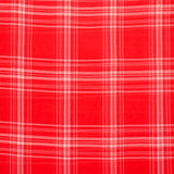 Mousseline de polyester à grands carreaux fond rouge