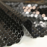 Black sequins on tulle