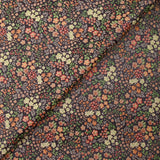 Tissu imperméable déperlant imprimé jardin floral orange