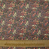 Tissu imperméable déperlant imprimé jardin floral orange