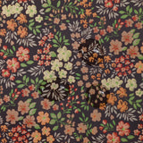 Tissu imperméable déperlant imprimé jardin floral orange