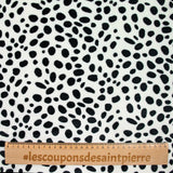 Polaire doudou imprimée dalmatien noir et blanc