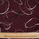 Lainage bouclette fantaisie Sophia lie de vin