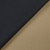 Mezcla de lana unida azul medianoche con reverso beige