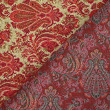 Polycotton jacquard with strawberry and yellow ornament