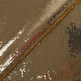 Gold sequins on nude mesh