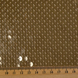 Gold sequins on nude mesh