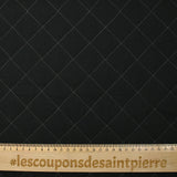 Double gaze matelassée double face gris et noir au mètre