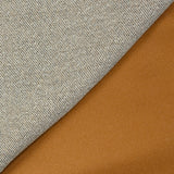 Sergé polyester blanc et camel