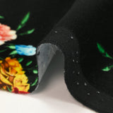 Short cotton velvet bouquet of flowers black background