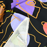 Satin de coton élasthanne visage fond noir