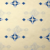 Sorelle woven-dyed cotton jacquard blue ecru background