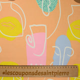 Cotton satin elastane -facing salmon background